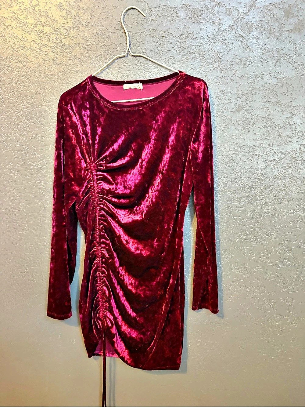 Live to Be Spoiled Velvet Mini Dress Size XL Like New
